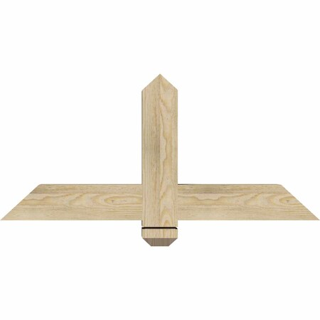 Ekena Millwork Eugene Rough Sawn Timber Gable Bracket, Douglas Fir, 36"W x 16"H x 4"D x 4"F, 11/12 Pitch GBW036X16X0404EUG00RDF